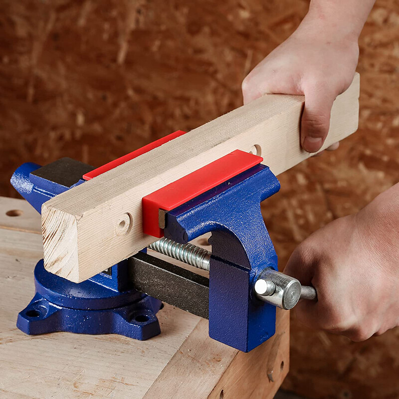 WORKPRO 4-1/2" Vise Jaw Pads Magnetic TPU Vise Jaw Protective Covers Set 2-Pairs