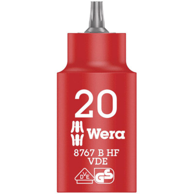 Wera 05004920001 8767 B VDE HF TORX Zyklop bit Socket, Insulated
