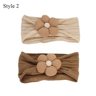 2/3pcs Elastic Baby Bows Headbands Soft Flower Infant Hairband Comfortable