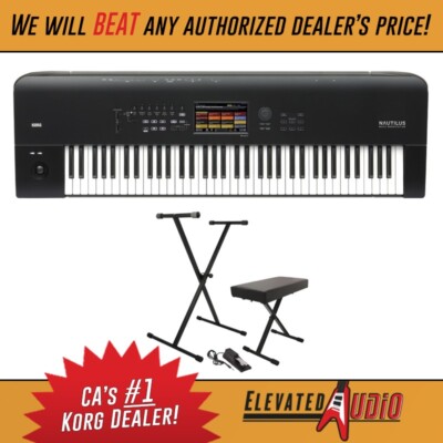 Korg Nautilus 73 Digital Workstation w/FREE Stand, Bench & Pedal. CA's #1 Dealer