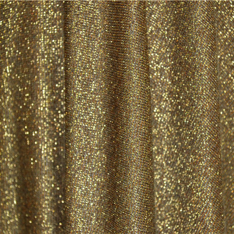 Glitter Stretchy Gold Fabric Bling Cloth Material for Sexy Top Dress DIY Crafts