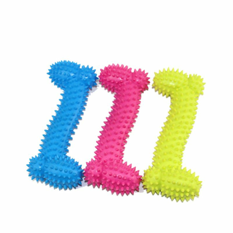 Durable Bone Shape TPR Tooth Cleaning Molar Chewing toy Pets small Dog Cat Puppy