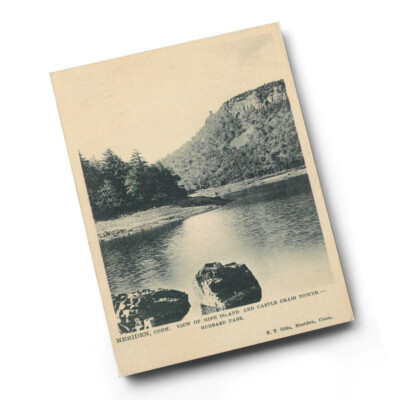 A6 PRINT - Vintage Connecticut USA - Meriden Mine Island Castle Craig Tower
