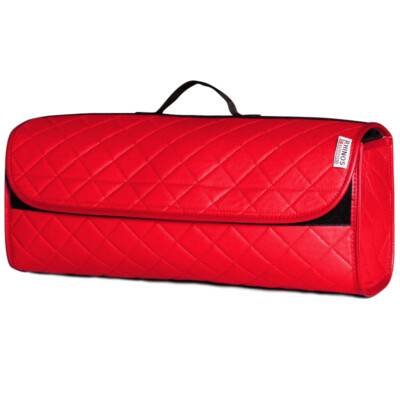 FOR TOYOTA ALPHARD - Boot Tidy Organiser Storage Car Trunk Bag Leather Red