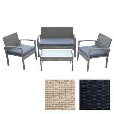 Polyrattan Sitzgruppe Gartenmöbel Balkon-set Gartenlounge Essgruppe Rattan