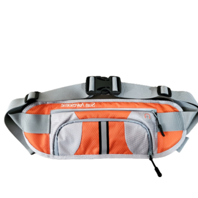Sun Awesome Orange Gray Waist Bag Running Belt with Water Bottle Holder