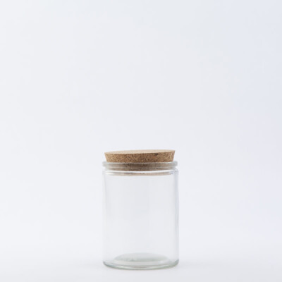 Clear Glass Jar / Cork Top | 12 oz Sustainable Glass Container