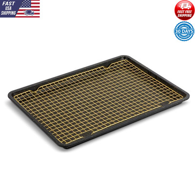 Nonstick Baking Sheet & Stainless Steel Cooling Rack Set 12x17 in Heavy Duty New