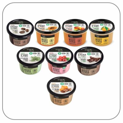 Organic Shop BODY SCRUB 250ml Körperpeeling Zuckerpeeling Anti-Cellulite ARGAN