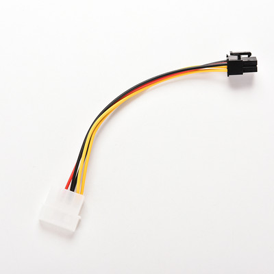 4 Pin Molex Male to 6 Pin PCI- Express PCIE Female Power Adapter Cable .'.