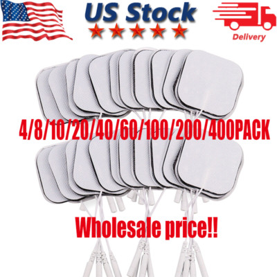 40 TENS Electrode Pads EMS Replacement Unit 7000 3000 2x2 Muscle Stimulator BULK