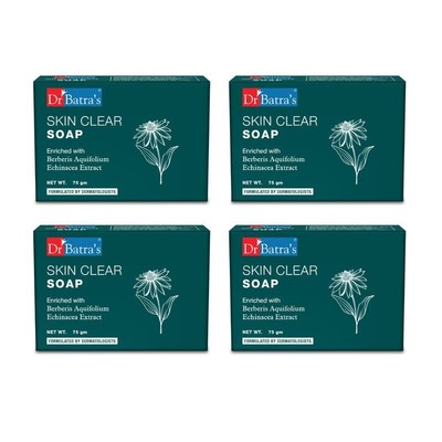 Dr Batra's Skin Clear Soap-(75g, Pack of 4) For itching, scaling, burning