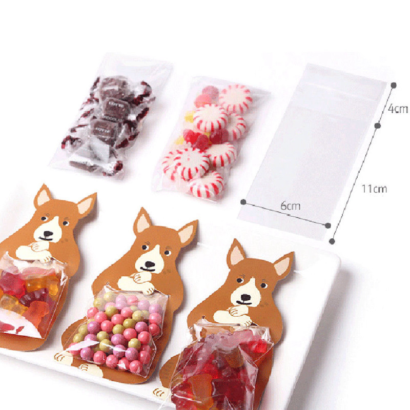 Details About 10 Pc Bag Lovely Cartoon Food Baking Decorative Packaging Bag Card Plastic Paper