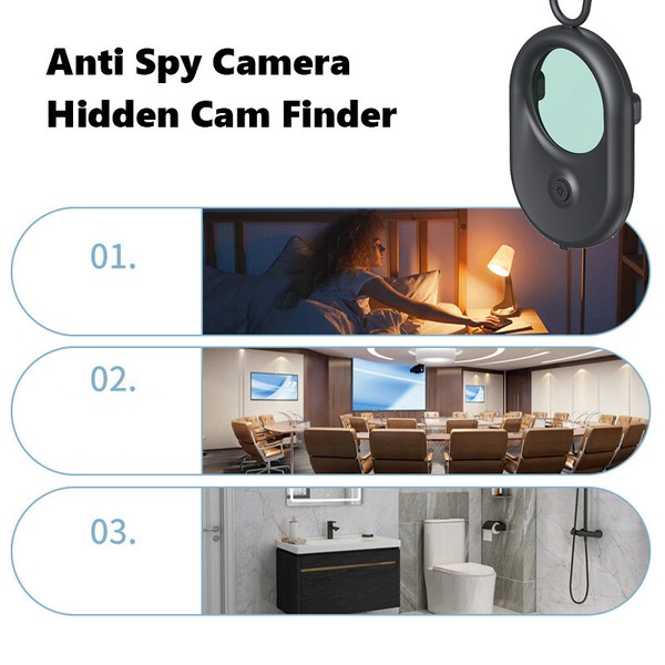 Anti-Candid Camera Anti-Spy Hidden Cam Detector Portable Hotel Locker/Bath room - Image 12