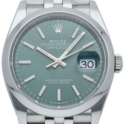 ROLEX Datejust 36 men's watch jubilee mint green 126200 (Runtime) Box Warran...