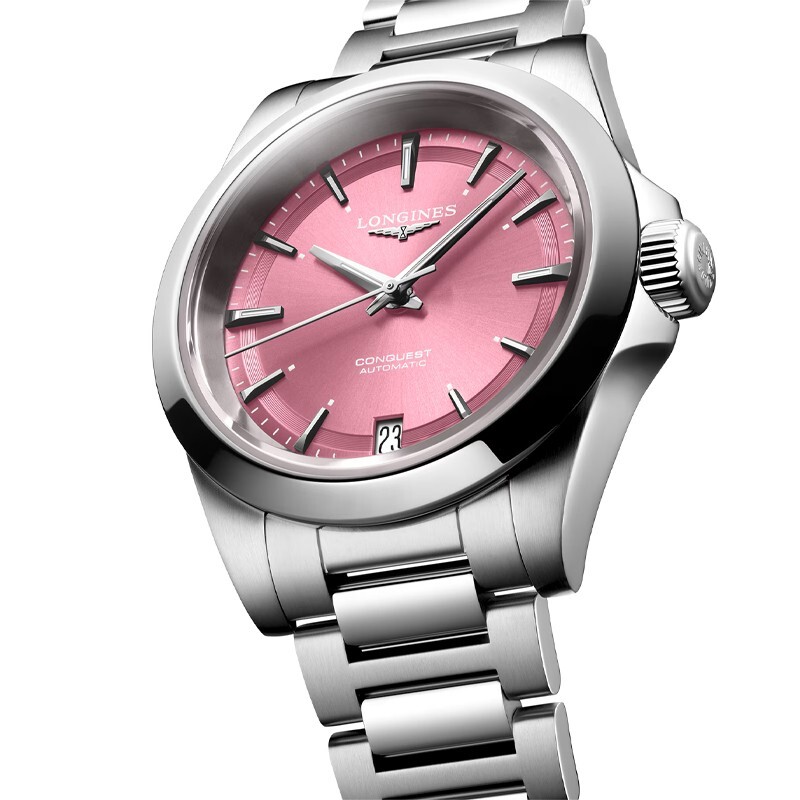 Pre-owned Longines Conquest Pink 34mm Automatic Ladies Watch L34304996 / L3.430.4.99.6