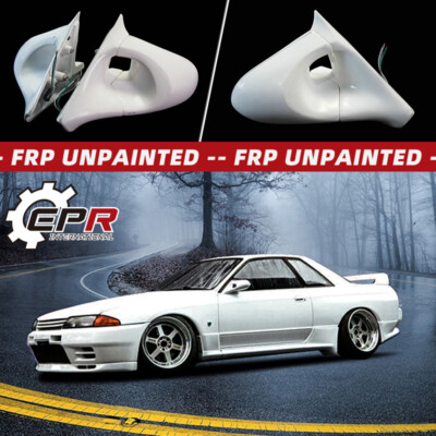 For Nissan Skyline R32 GTR GTS (LHD) FRP Unpainted Rear View Mirrors Rearview