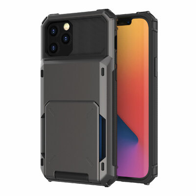 For iPhone 15 Pro Max 14 13 12 11 XS XR 87 SE Card Holder Wallet Shockproof Case