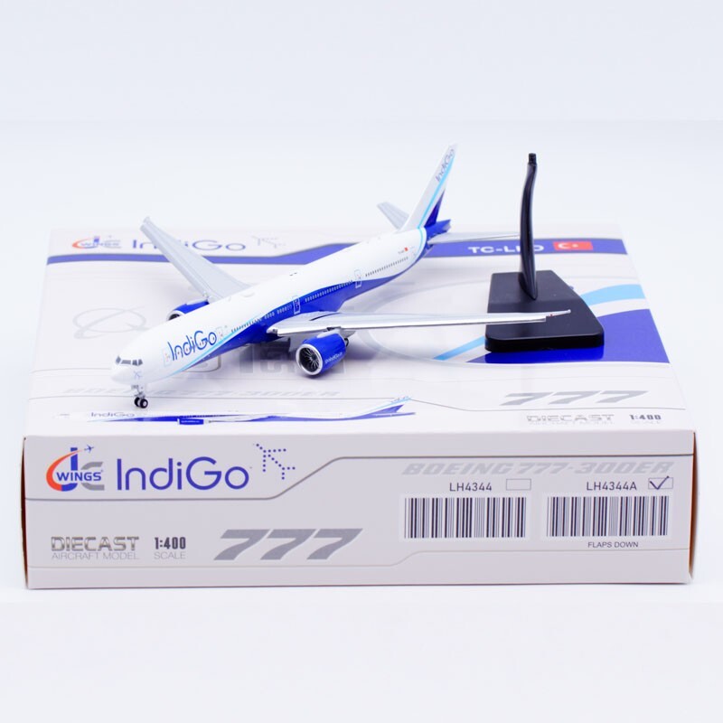 1:400 JC Wing IndiGo Airlines Boeing B777-300ER Diecast