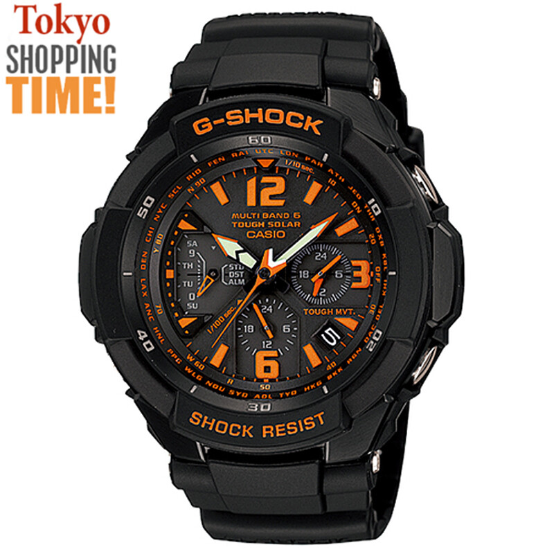 Pre-owned Casio G-shock Gravitymaster Gw-3000b-1ajf Solar Radio Atomic Analog Men`s Watch