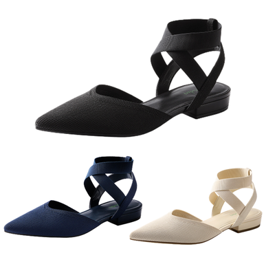 Pointed shop strap flats