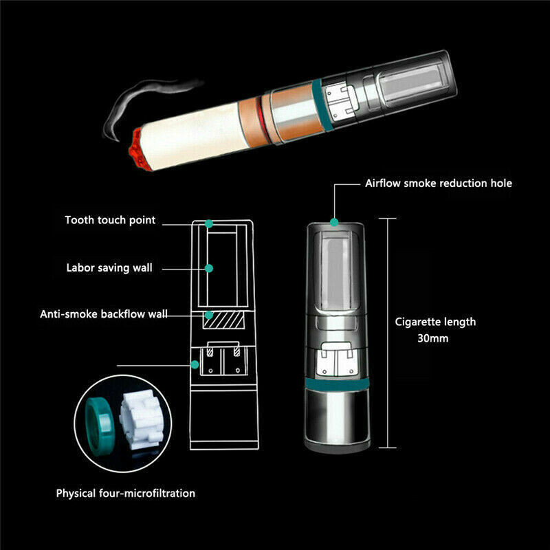 100 Pcs Pack Disposable Tobacco Cigarette Filter Holder Slim Convert Reduce Tar 