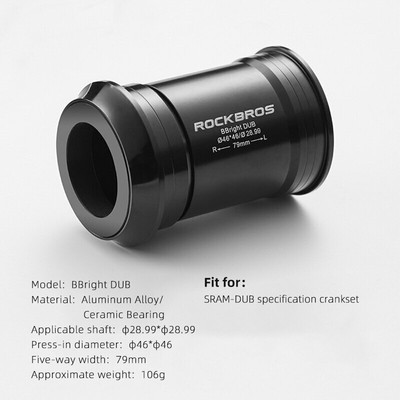 ROCKBROS Ceramic Bicycle Bottom Bracket Press-in For Shimano Sram GXP Roter 3D24