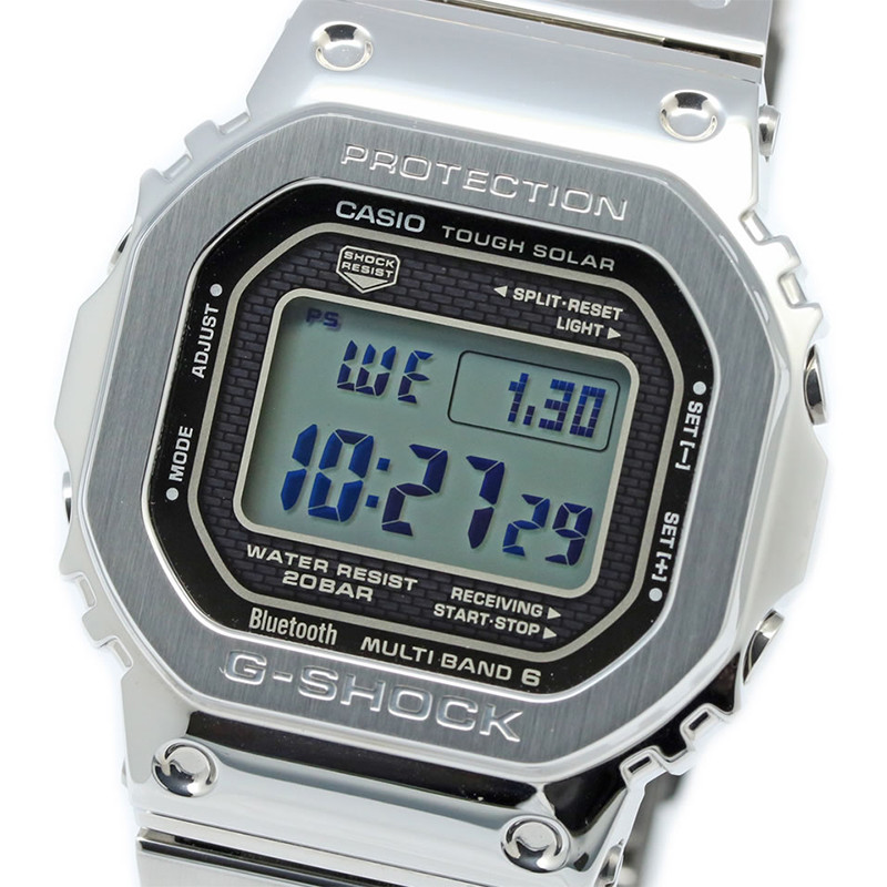 Pre-owned Casio G-shock Gmw-b5000d-1jf Stainless Steel Bluetooth Digital Men Watch Japan