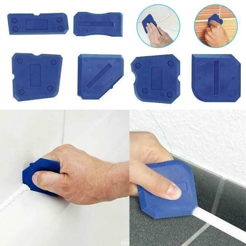 6pc Silicone Profiling & Grouting Tool Set - Sealant Applicator Tools