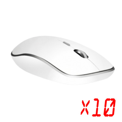 Lot of 10 2.4GHz Wireless RF Optical Mouse Mice +USB Receiver 1600 DPI PC Laptop