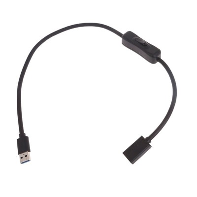 Data Line USB3.0 Extender Cord USB Extension Cable Wire with ON OFF Switches