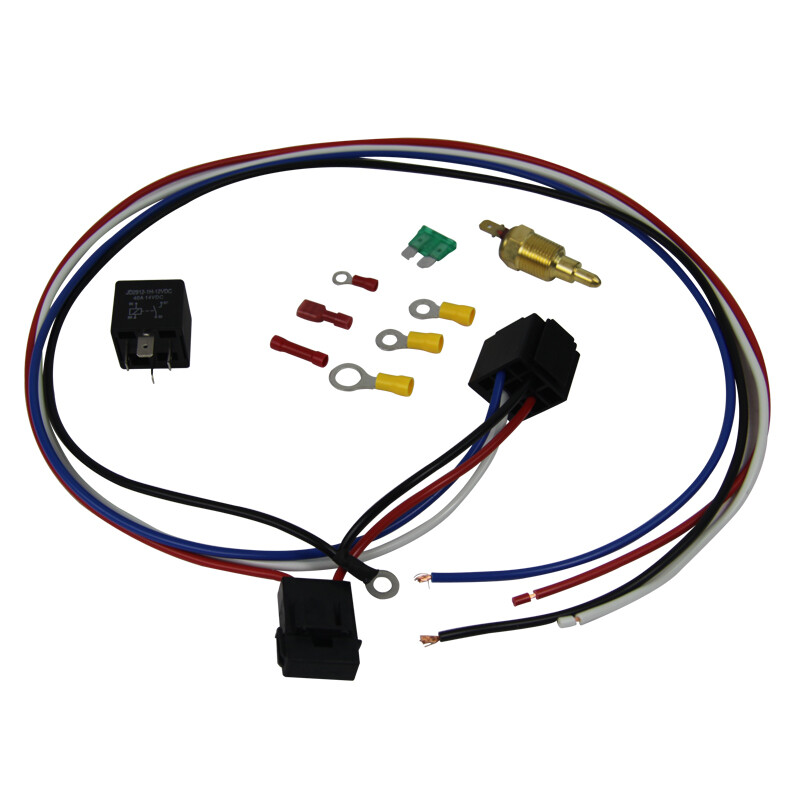 Universal Electric Radiator Cooling Fan Relay Kit Thermostat
