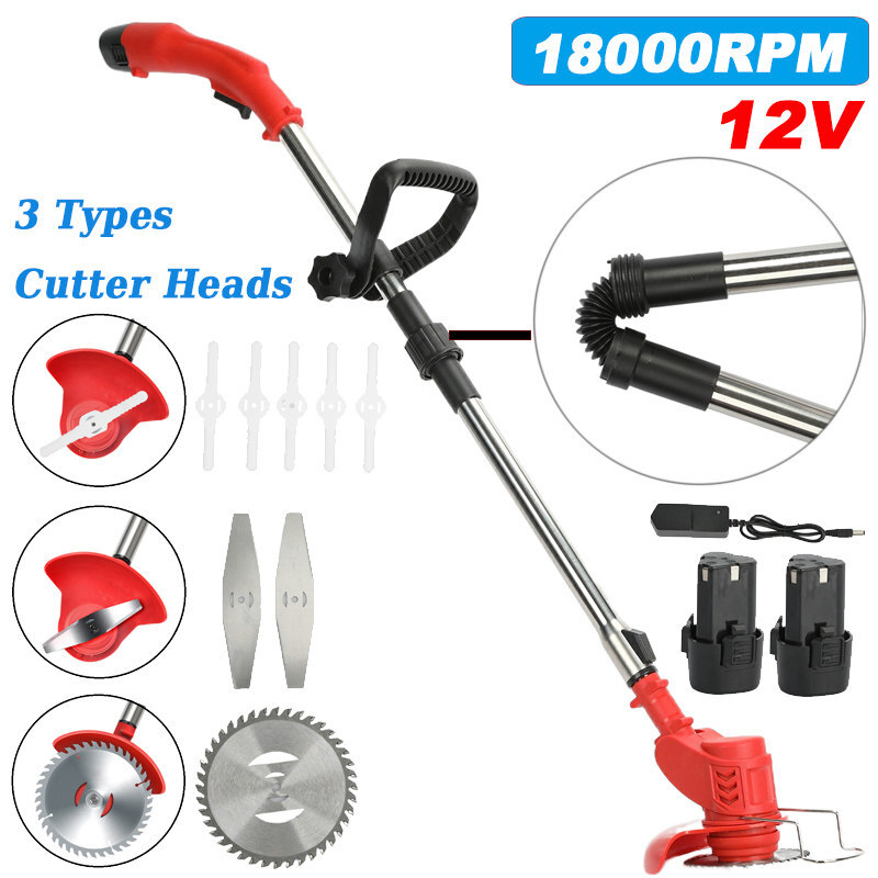 Electric Weed Wacker Battery Powered Cordless Grass Trimmer