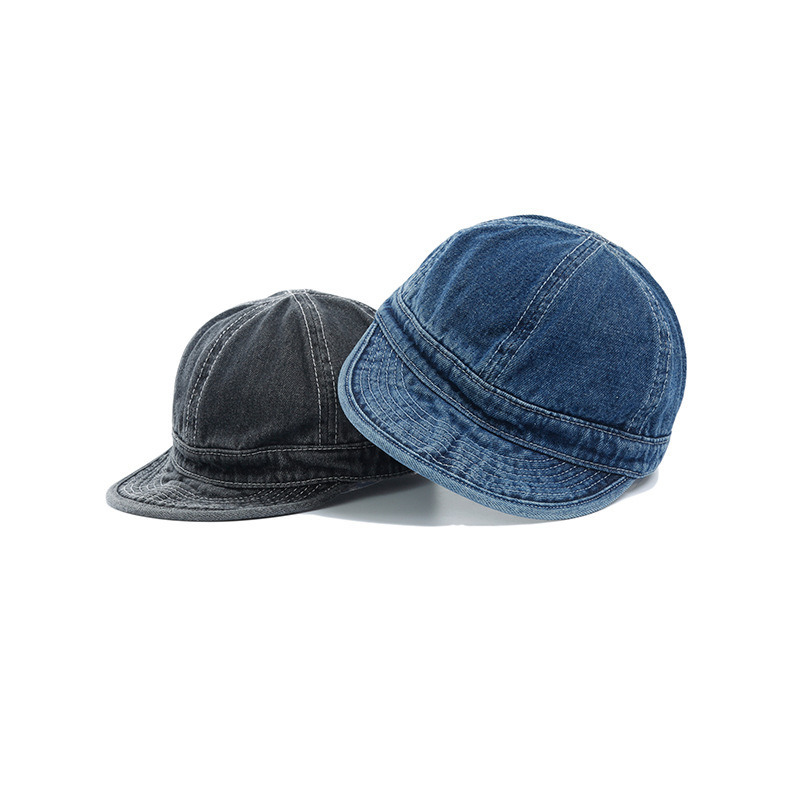 Men Women Denim Hat Baseball Cap Cowboy Short Brim Outdoor Casual Cotton