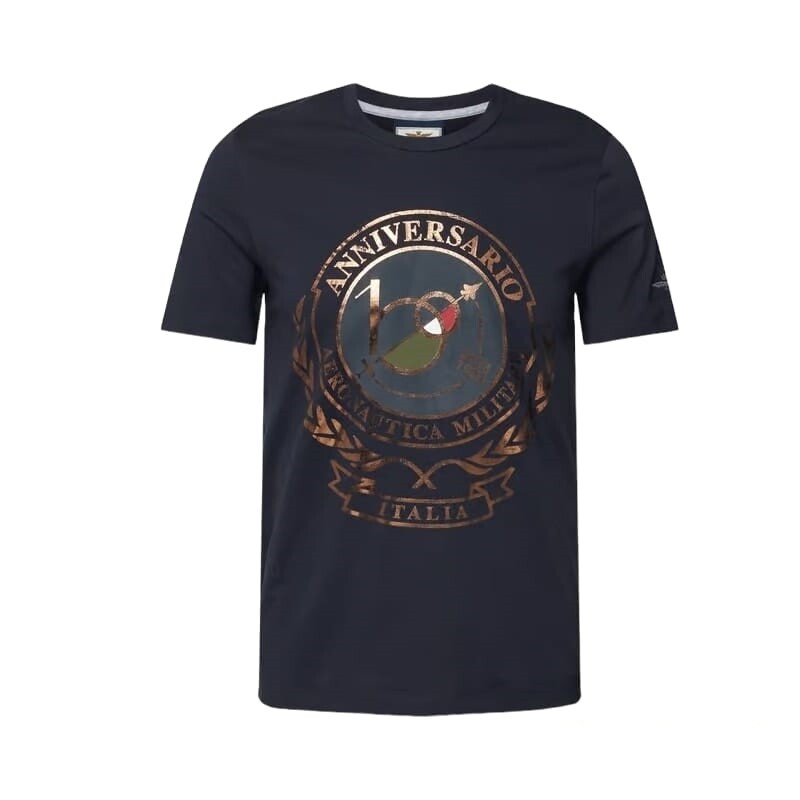 Мужская футболка Aeronautica Militare TS2118 Anniversary 100 Ages темно-синяя