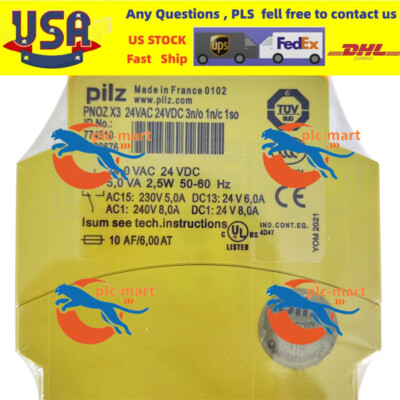 New PILZ 774310 PNOZ X3 24VAC/VDC 3n/o 1n/c 1so Fast Ship