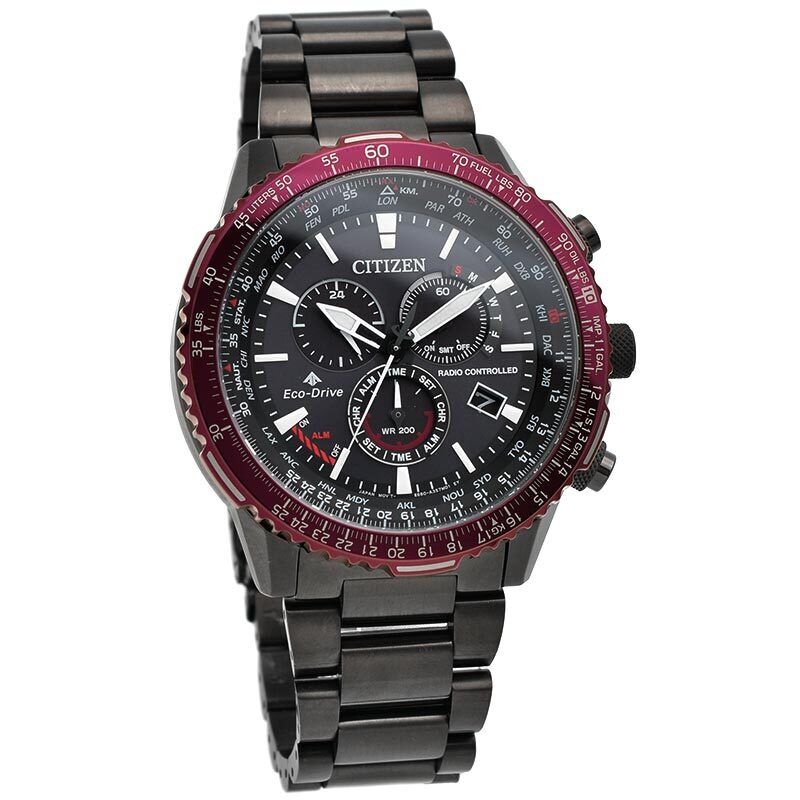 Pre-owned Citizen Promaster Sky Cb5009-55e Eco-drive Radio Solar Watch Black Dial 45.9mm