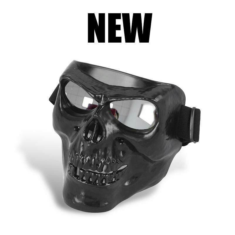 Motorcycle Goggles Face Mask Skull Motocross Shield Helmet Riding Eye Glasses