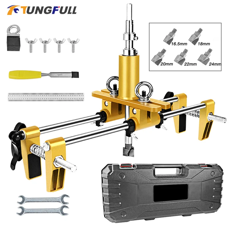 Wooden Door Slotter Set Lock Hole Opener Kit Lock Mortiser Slotter Jig Key Door