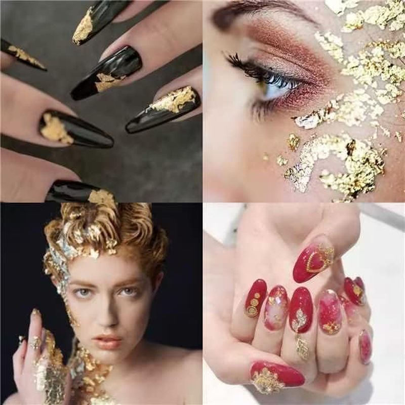 200 Sheets Gold Leaf, Foil Sheets for Art, Crafts Decoration, Painting, Gilding
