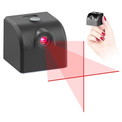 Kreuzlaser: Mini-Kreuzlinienlaser mit Wasserwaage, Akku und USB-Stromversorgung