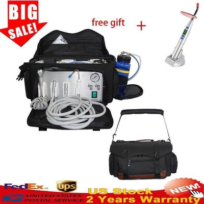 Portable Dental turbine Unit Air Compressor Suction 3-Way Syringe ScalerFDA USA