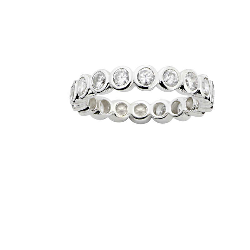 Silber Memoire Ring 5-206501-001 Memory Vorsteckring mit Zirkonia Größe 50-60