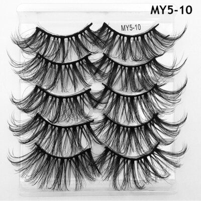 Faux Mink Lash Extension 8D Fluffy False Eyelashes Long Lashes Messy Cross New  