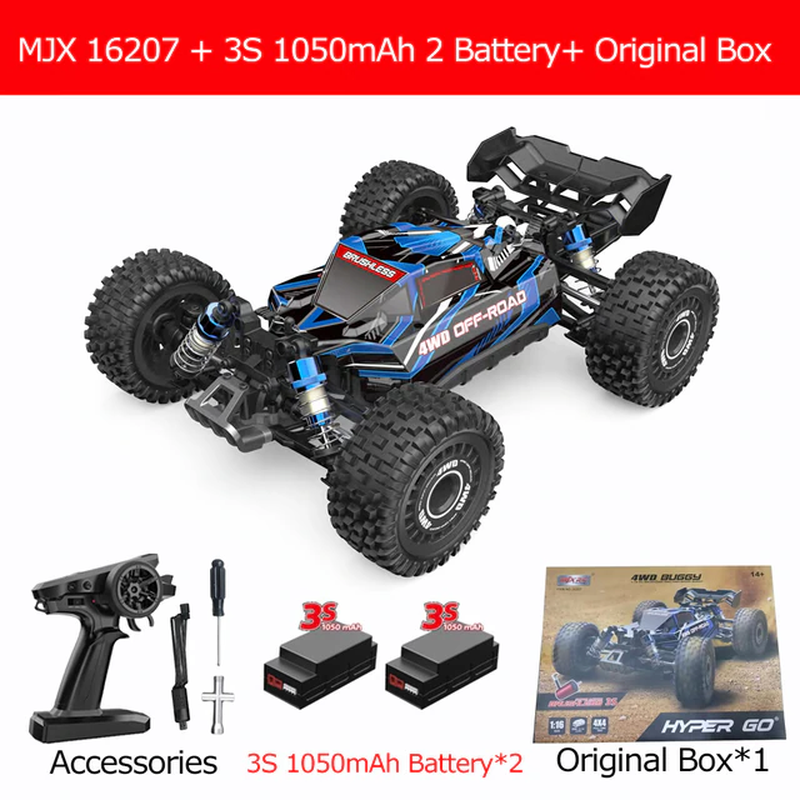 1/16 Scale RC Car Hyper Go Brushless 4WD Racing Car Electric Off-Road Buggy