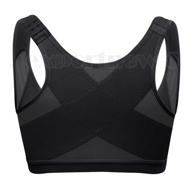 Women's Front Closure Bra Wire Free Full Coverage Back Support Posture