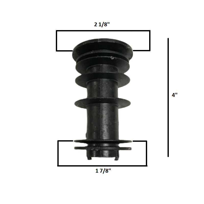 Chromcraft 1 7/8" x 2 1/8" Plastic Insert Bushing For Chair or Stool Set of 6