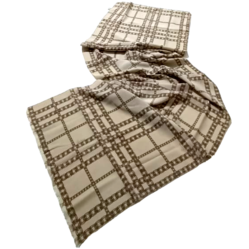 Vintage Burberry London Nova Check Chain Logo Shawl Silk Scarf 61