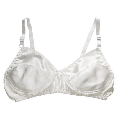 Womens Summer Thin Bra 100% Silk 34B 36B 38B 40B 42B 44B White Black Sleep Bra