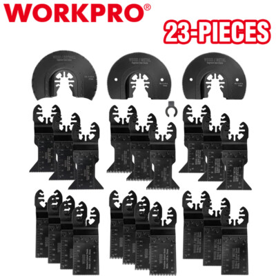 WORKPRO 23-Pieces Quick Release Metal Wood Oscillating Saw Blades Set Multitools